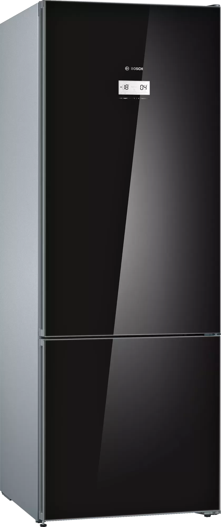 BOSCH : Réfrigérateur combiné Bosch 560L Série 6 en verre noir