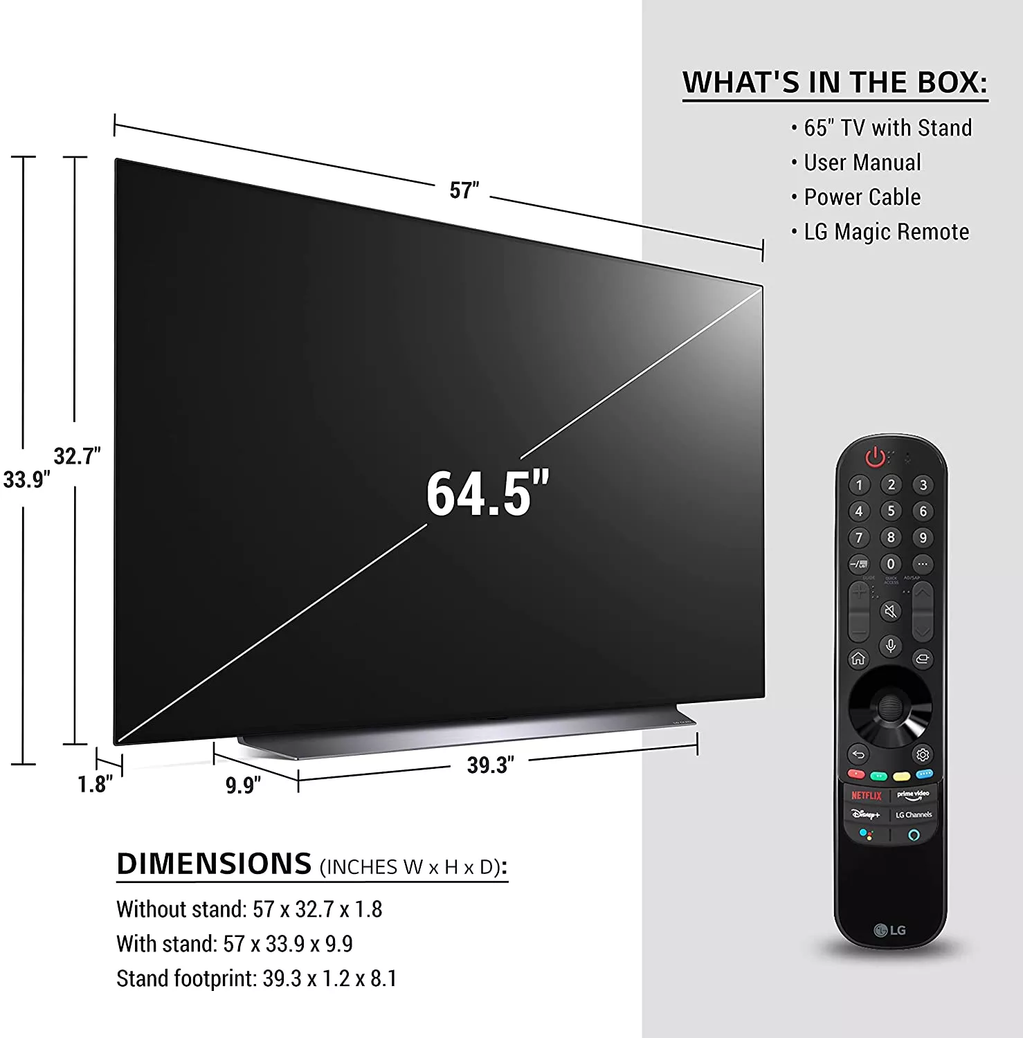 OLED65C1 Téléviseur LG Oled 65'' OLED65C1 4K SMART (2021) - 3
