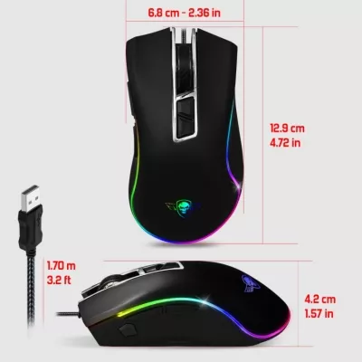 SOG-Pro-M6 Souris Spirit of Gamer Pro-M6 RGB - 6400 DPI - 2