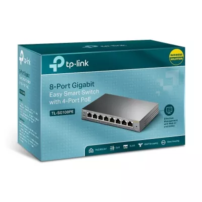 TL-SG108PE Switch TP-LINK PoE 8 Ports - TL-SG108PE - 0