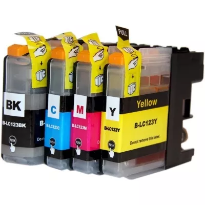 CRT-B-LC123 PACK CARTOUCHE COMPATIBLE BROTHER LC123 - 0