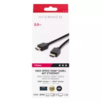 Cable HDMI VIVANCO Video 3* 2.0m 2.0 4k - 47159
