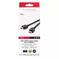 Cable HDMI VIVANCO Video 3* 1.0m 2.0 4k - 47158