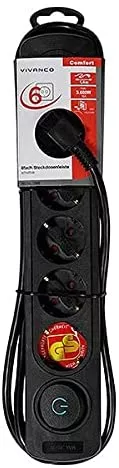 EKLS6S/37648 MULTIPRISE VIVANCO 6X 3.680W - 16A - 1.4m - 0