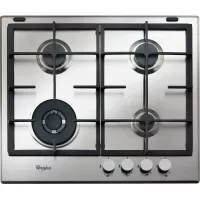 PLAQUE WHIRLPOOL 60CM INOX 4 FEUX AVEC FONT/FFD