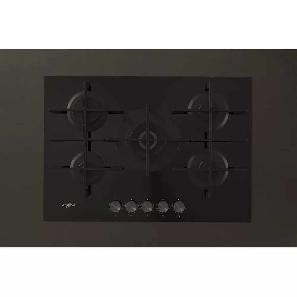 GOWL728/NB PLAQUE WHIRLPOOL 75CM EN VERRE 5 FEUX GAZ FONTE - 3