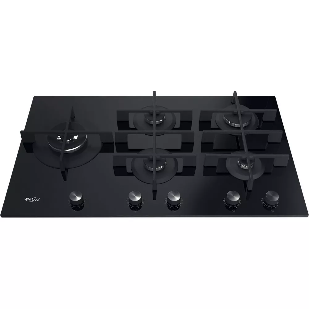 GOWL928/NB PLAQUE WHIRLPOOL 90CM EN VERRE 5 FEUX GAZ FONTE - 0