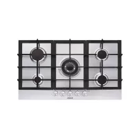 PLAQUE GLEM 90 CM METAL INOX 5FEUX FONTE GT955HIX
