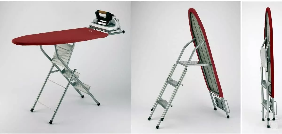 848S TABLE A REPASSER JATA ESCABEAU METAL DORÉ HOUSSE - 3