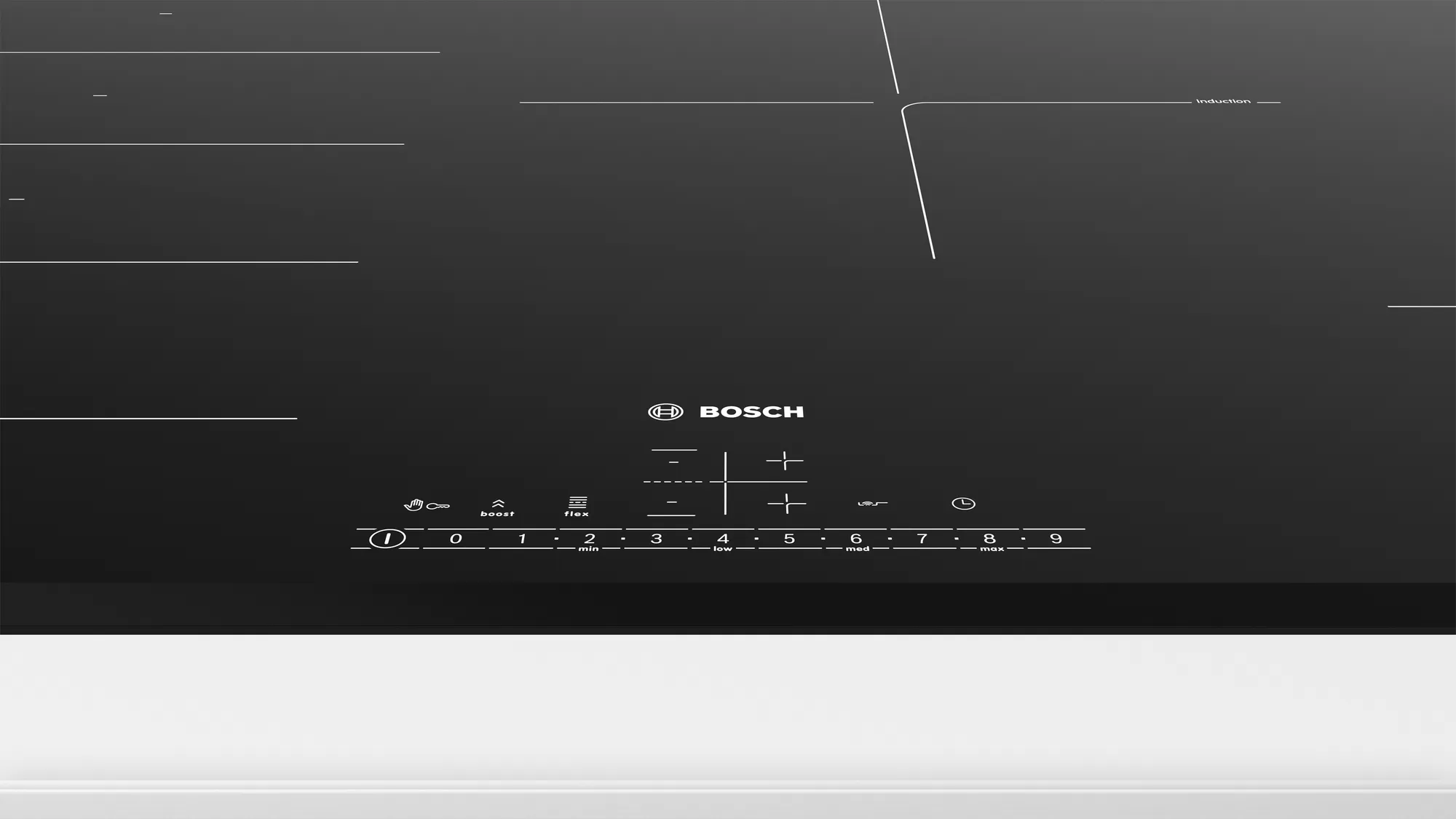 PXE831FC1E Plaque à induction BOSCH 4 Foyers Série 6 - 80cm - 2