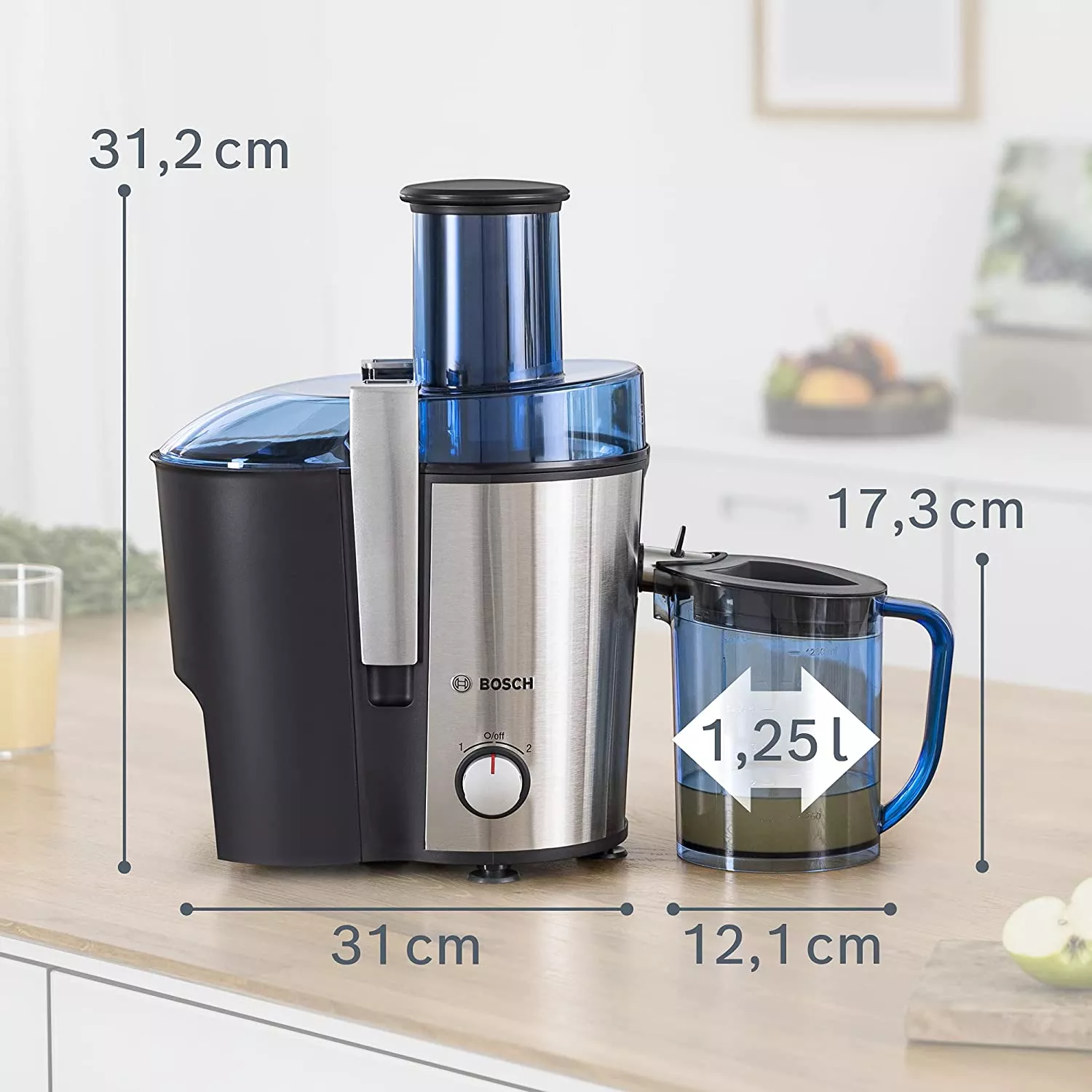 MES3500 CENTRIFUGEUSE BOSCH 2LT 700W XL 2 VITESSES INOX - 4