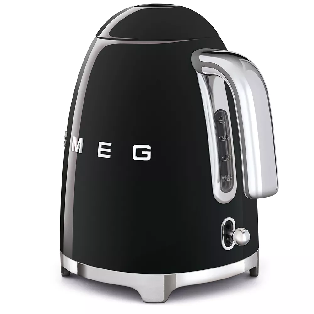 KLF03BLEU BOUILLOIRE SMEG 1.7LT 2400W 7 Tasses Inox Noir - 0