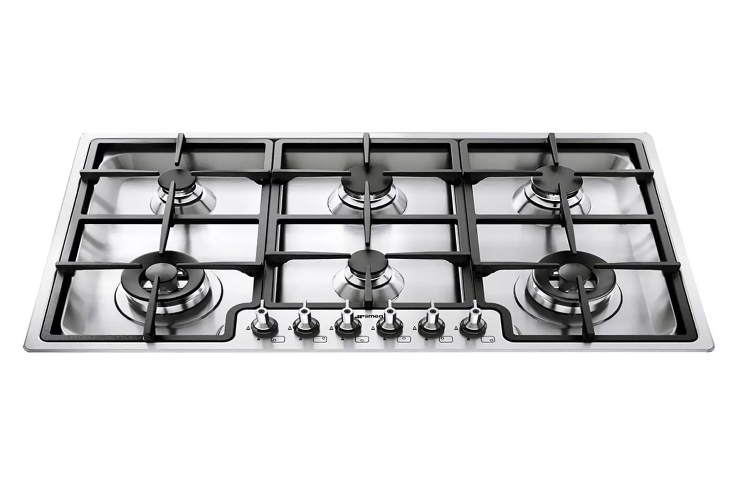 PGF96 PLAQUE SMEG Gaz CLASSICA 90 CM INOX 6 FEUX - 1
