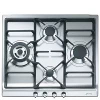 PLAQUE SMEG Gaz CLASSICA 60 CM INOX 4 FEUX
