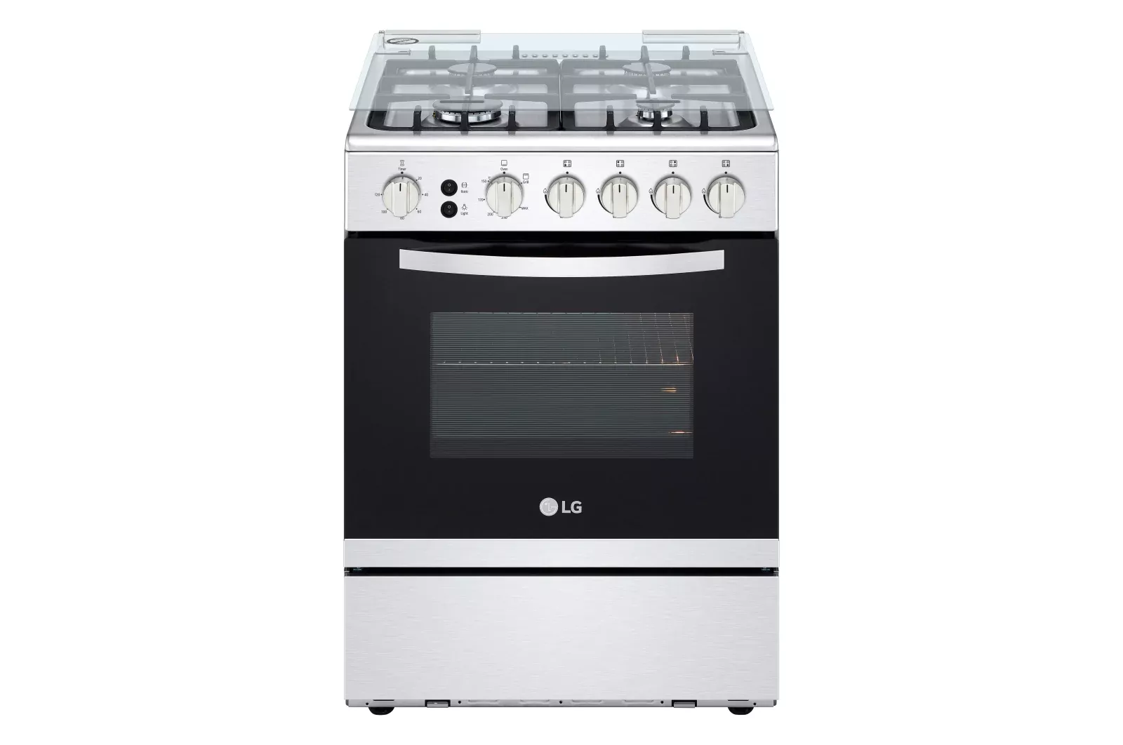 FA211RMA CUISINIERE LG 4 FEUX INOX 60 Cm Four + Grill - 1