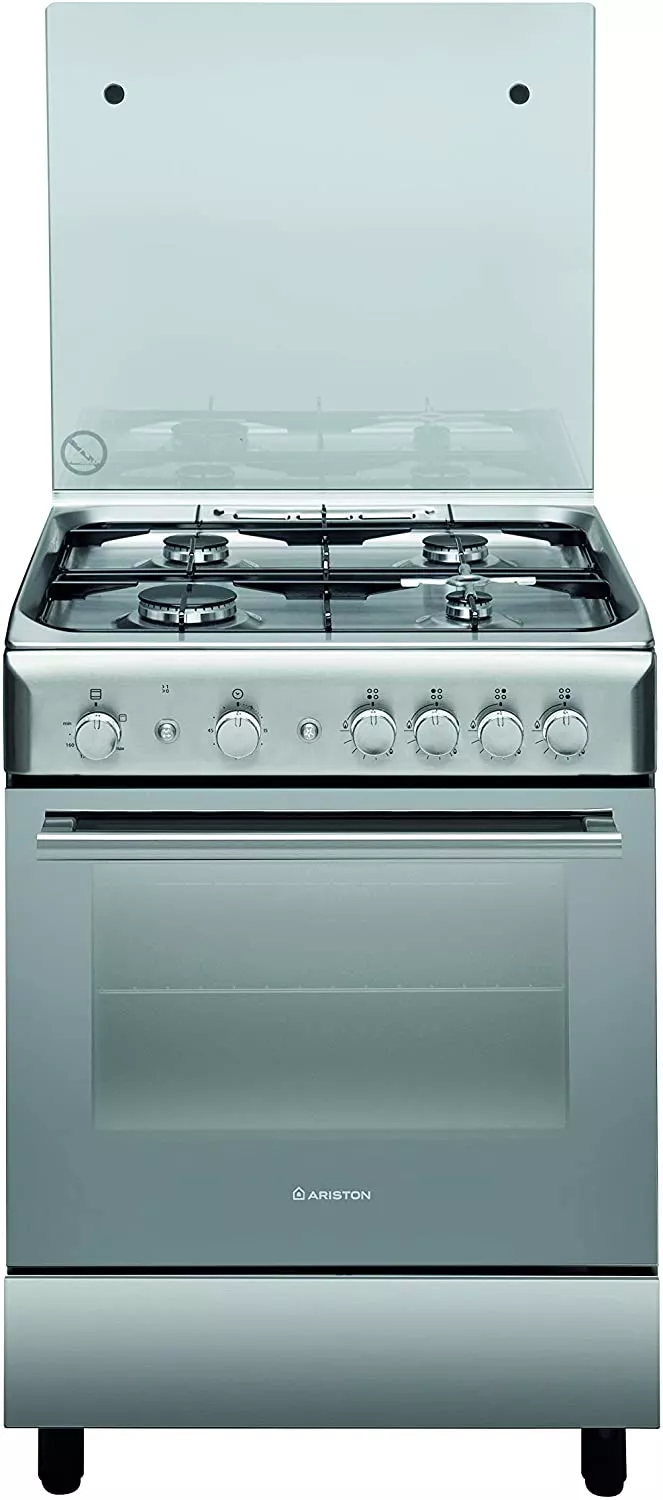 A6TG1F C X EX CUISINIERE ARISTON INOX 60CM FONTE GAZ/GAZ 4 FEUX - 0