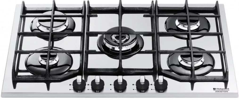 TQ751WHKGH/HA PLAQUE ARISTON 75CM BLANCHE EN VERRE 5 FEUX - 0