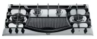 PLAQUE ARISTON 90CM INOX 4 ZONES GAZ + 1 ZONE ELEC