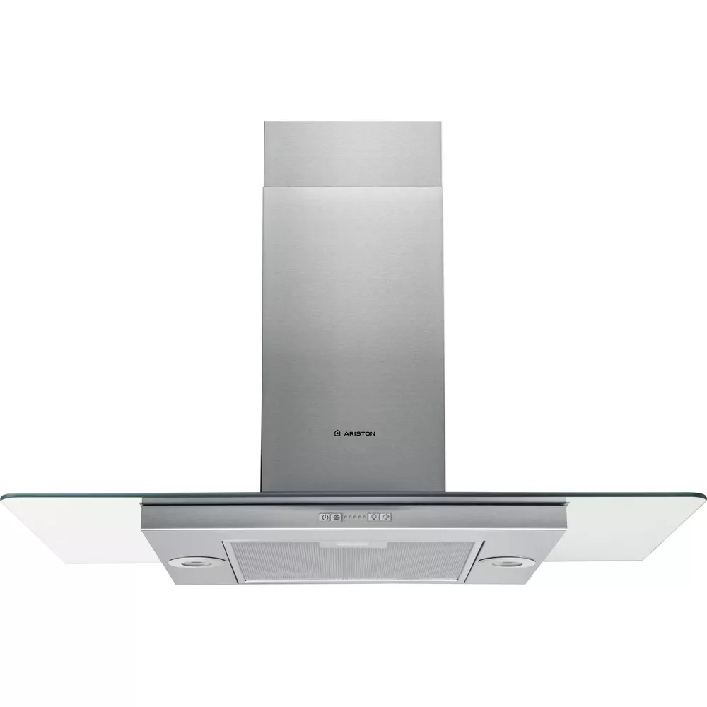 AIF9.7FABX HOTTE ARISTON GLASS CENTRALE 90CM Cheminé - 0