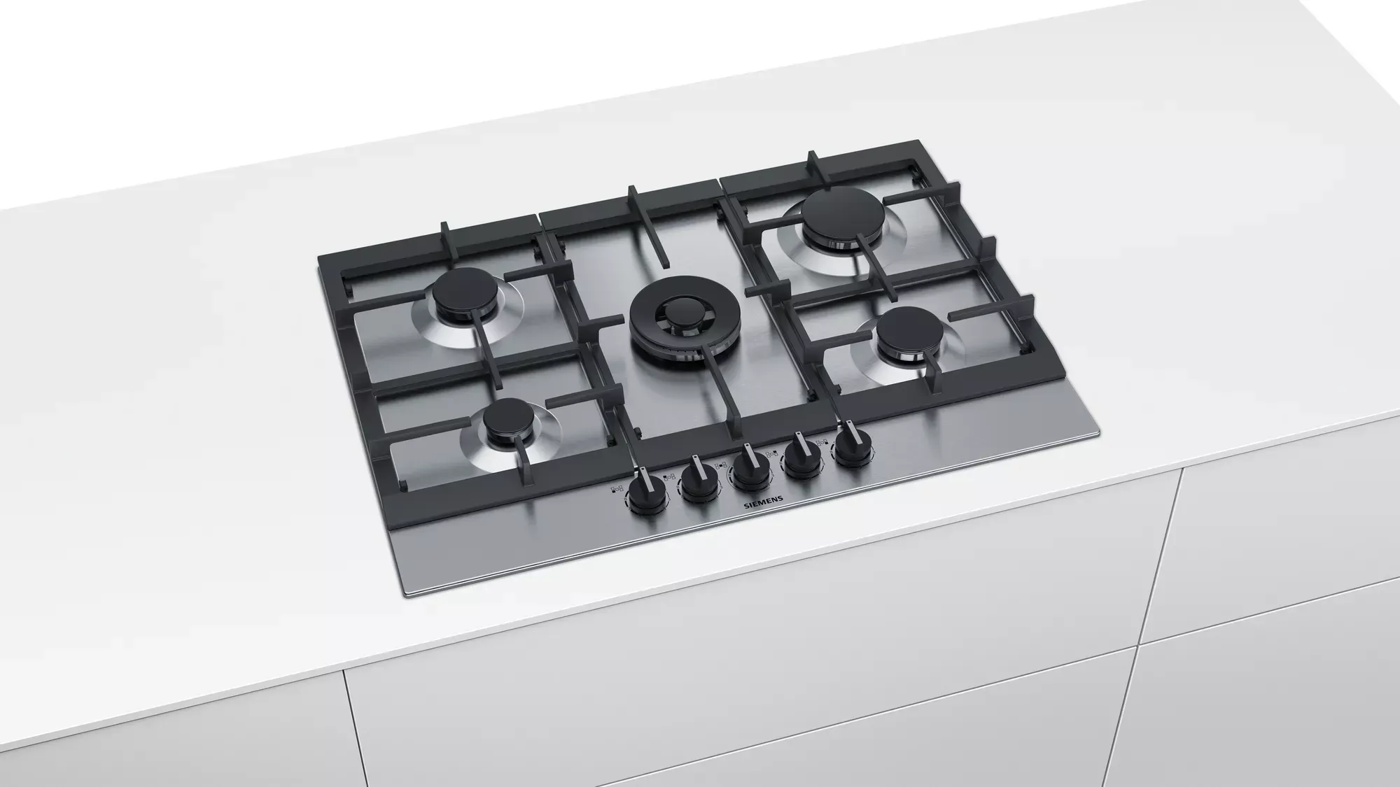 EC7A5RB90 Plaque Gaz Siemens encastrable 75cm 5brûleurs inox - 1