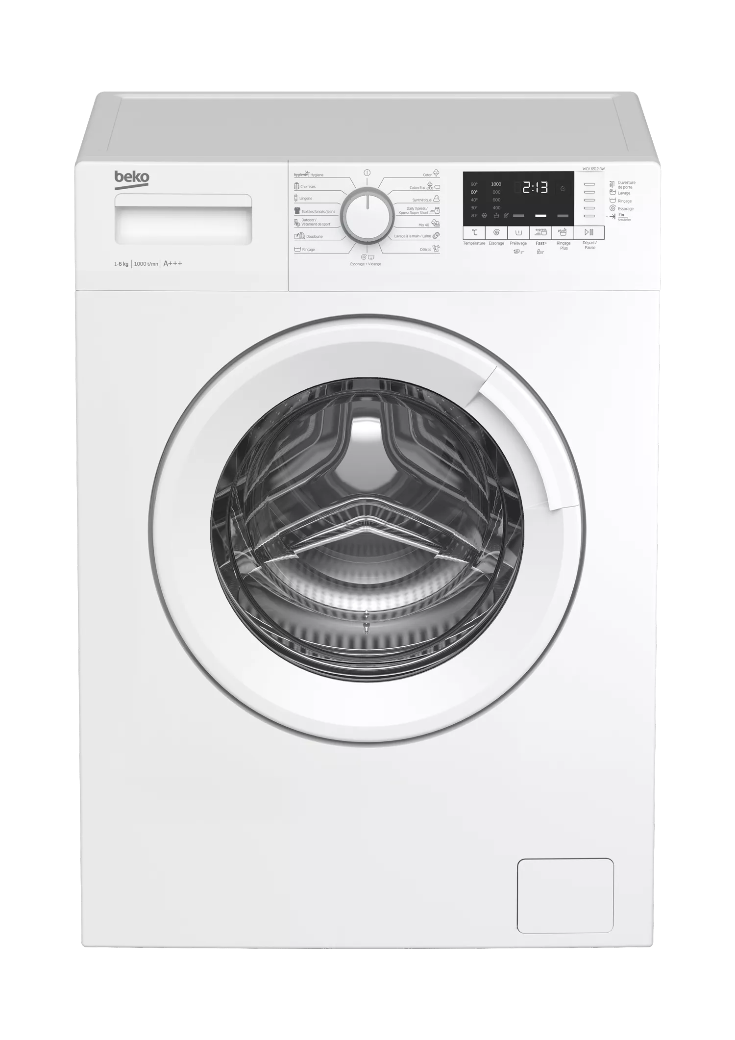 WUE6512XWW MACHINE A LAVER BEKO 6KG 1000 TOURS A+++ BLANCHE - 0