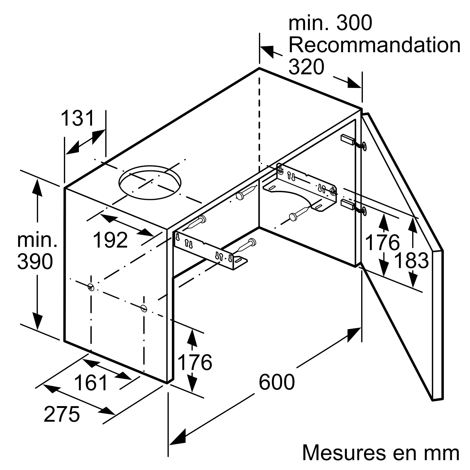 LI64MB521 Hotte Télescopique 60 Cm 388m³/H  Siemens iQ100 - 5