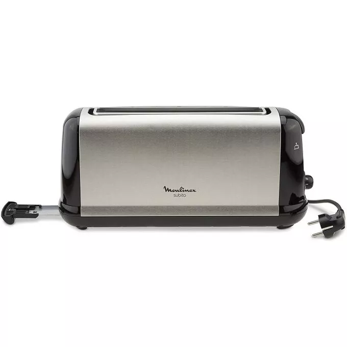 Grille-pain Moulinex Subito Select 2 Fentes | Acier Inox, Centrage Auto, 7 Niveaux De Dorure - LT3408