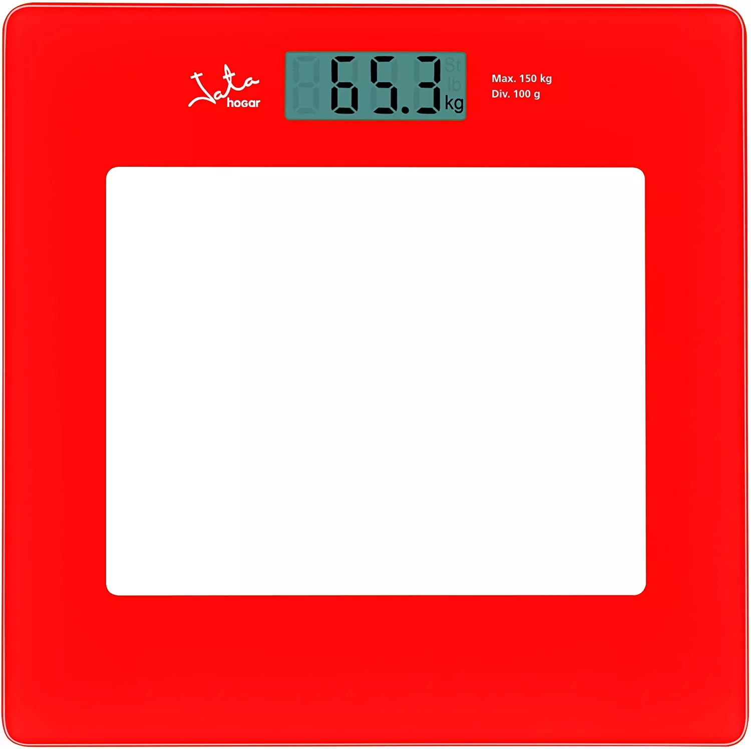 290R PESE PERSONNE JATA EN VERRE ROUGE LCD 150KG - 2