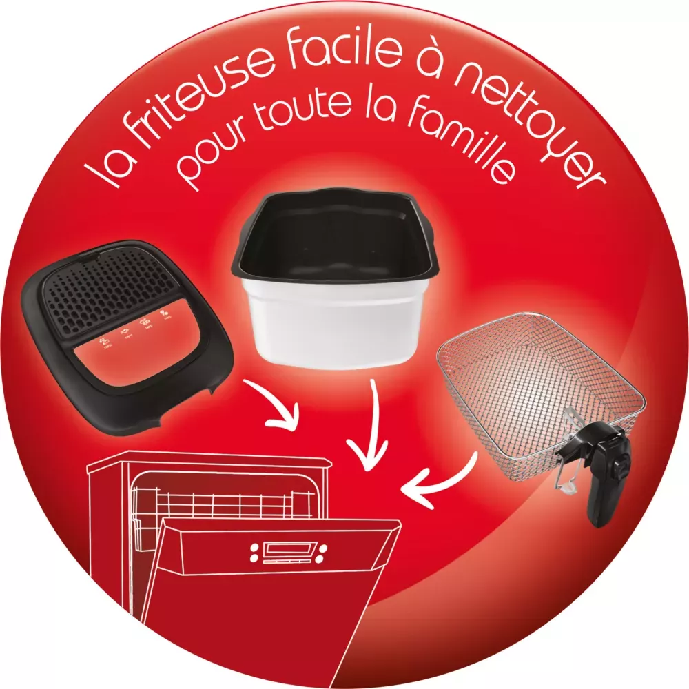 AM316D10 FRITEUSE MOULINEX SUPER UNO INOX/NOIR 1.5KG - 1