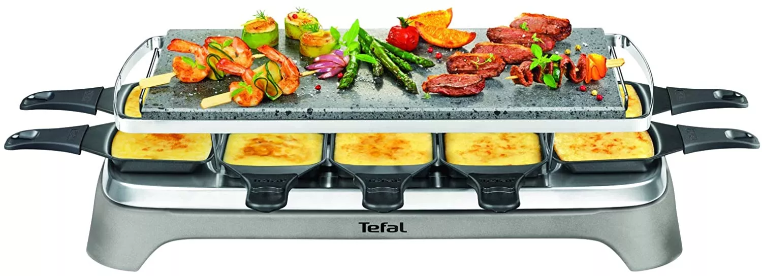 PR457B12 RACLETTE TEFAL INOX 2 EN 1 + PIERRADE 1350W +10 - 0