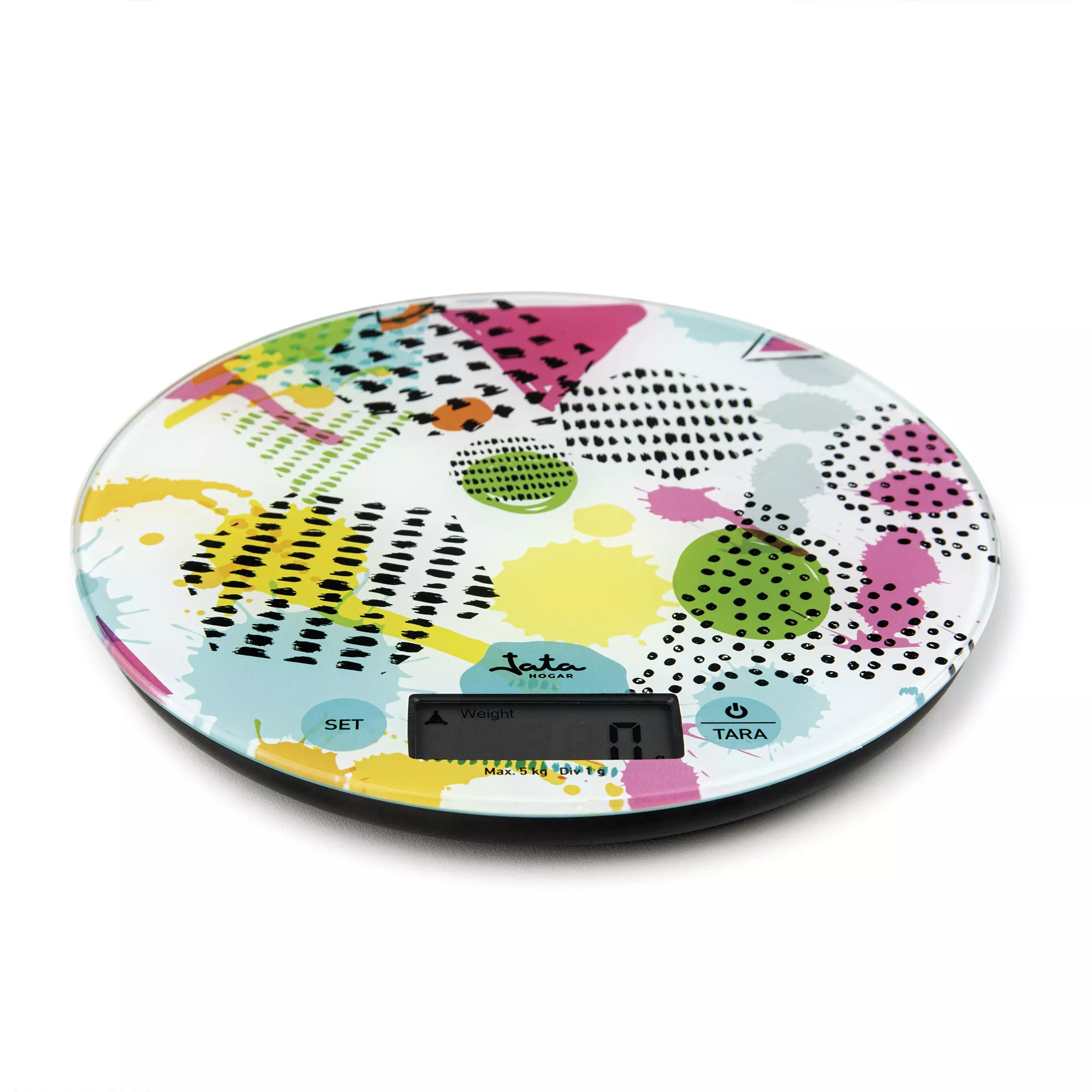 HBAL7240 BALANCE DE CUISINE JATA EN VERRE RONDE LCD - 0