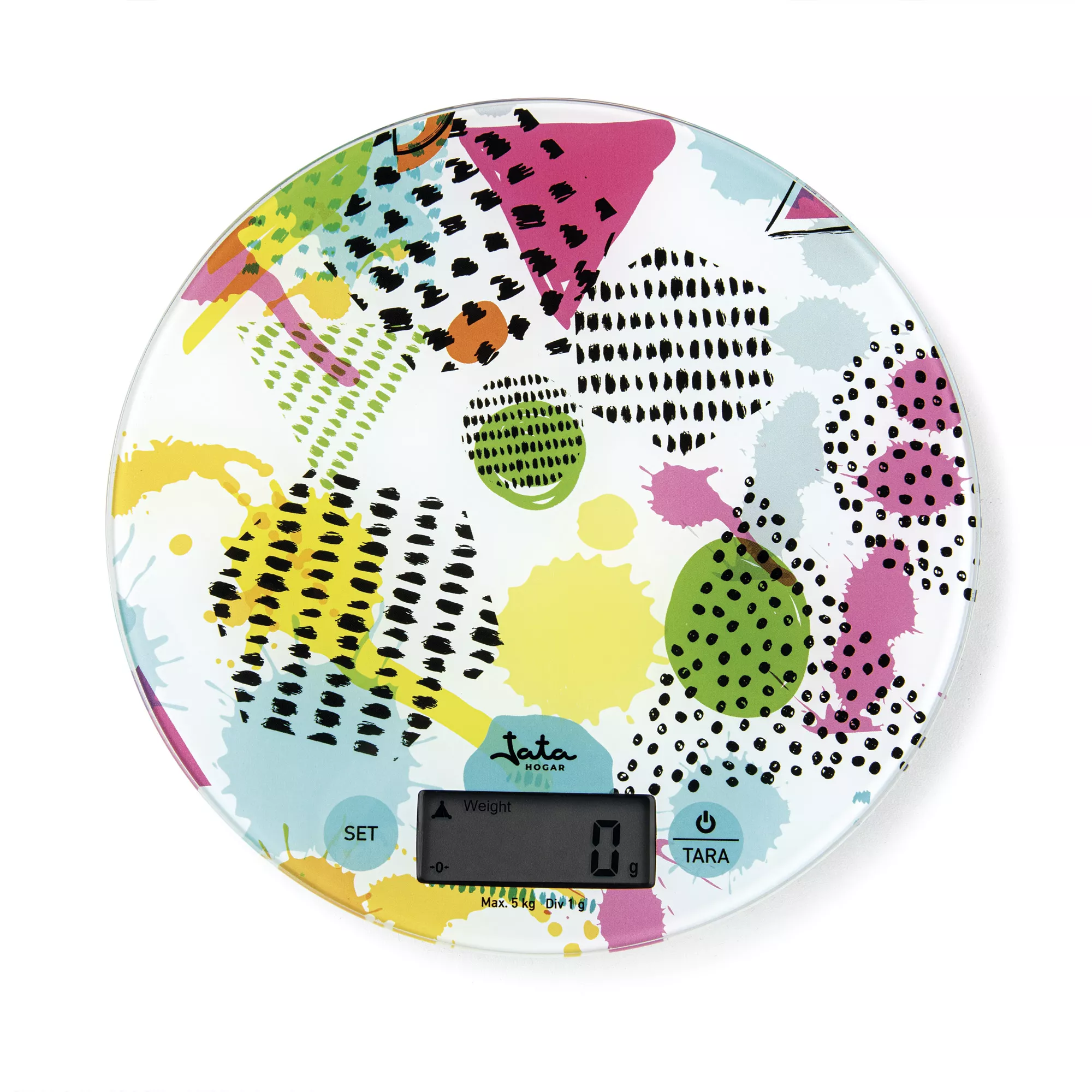HBAL7240 BALANCE DE CUISINE JATA EN VERRE RONDE LCD - 1