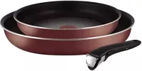 POELE TEFAL INGENIO ESSENTIAL 3 PIECES ROUGE