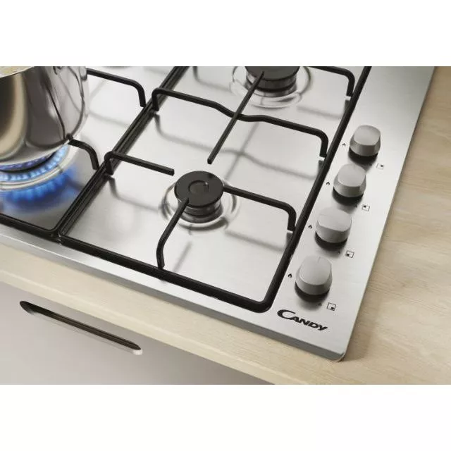 CHW6LX PLAQUE CANDY 4 FEUX 60cm EMAILLEES INOX - 3