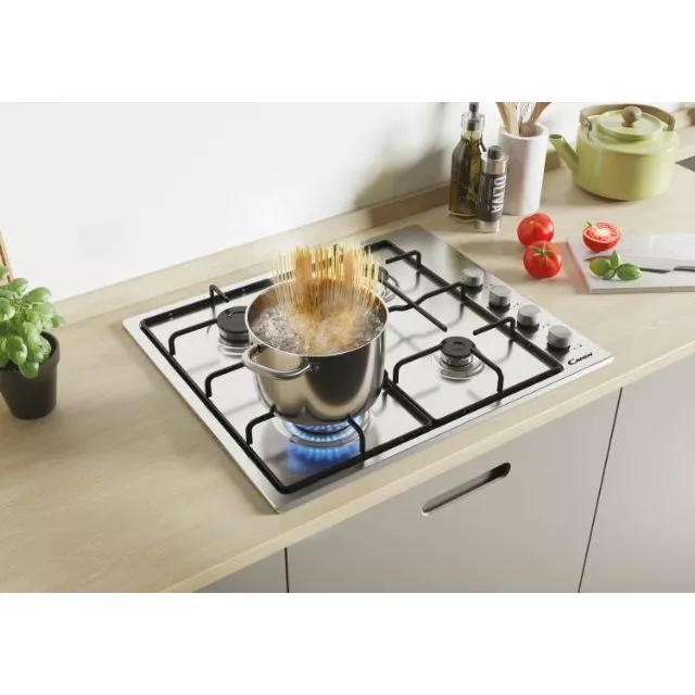 CHW6LX PLAQUE CANDY 4 FEUX 60cm EMAILLEES INOX - 2