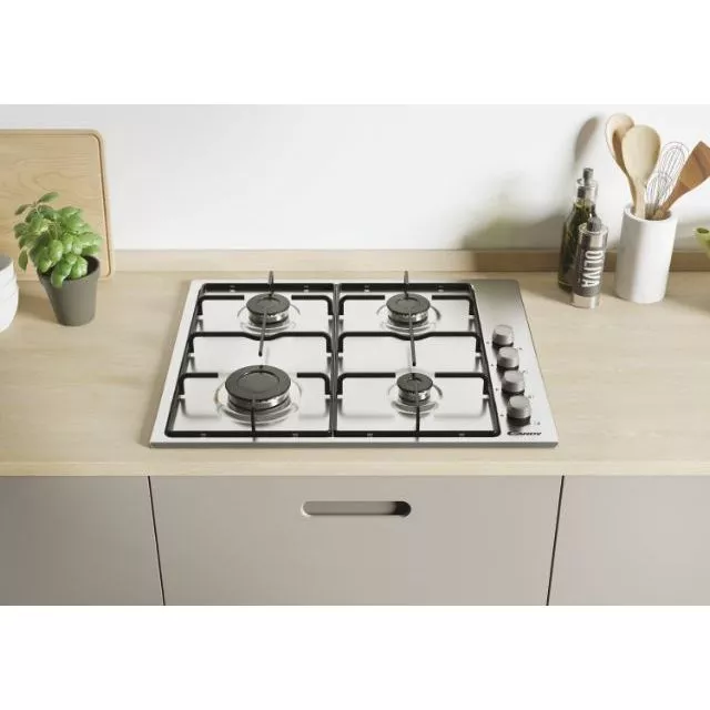CHW6LX PLAQUE CANDY 4 FEUX 60cm EMAILLEES INOX - 1