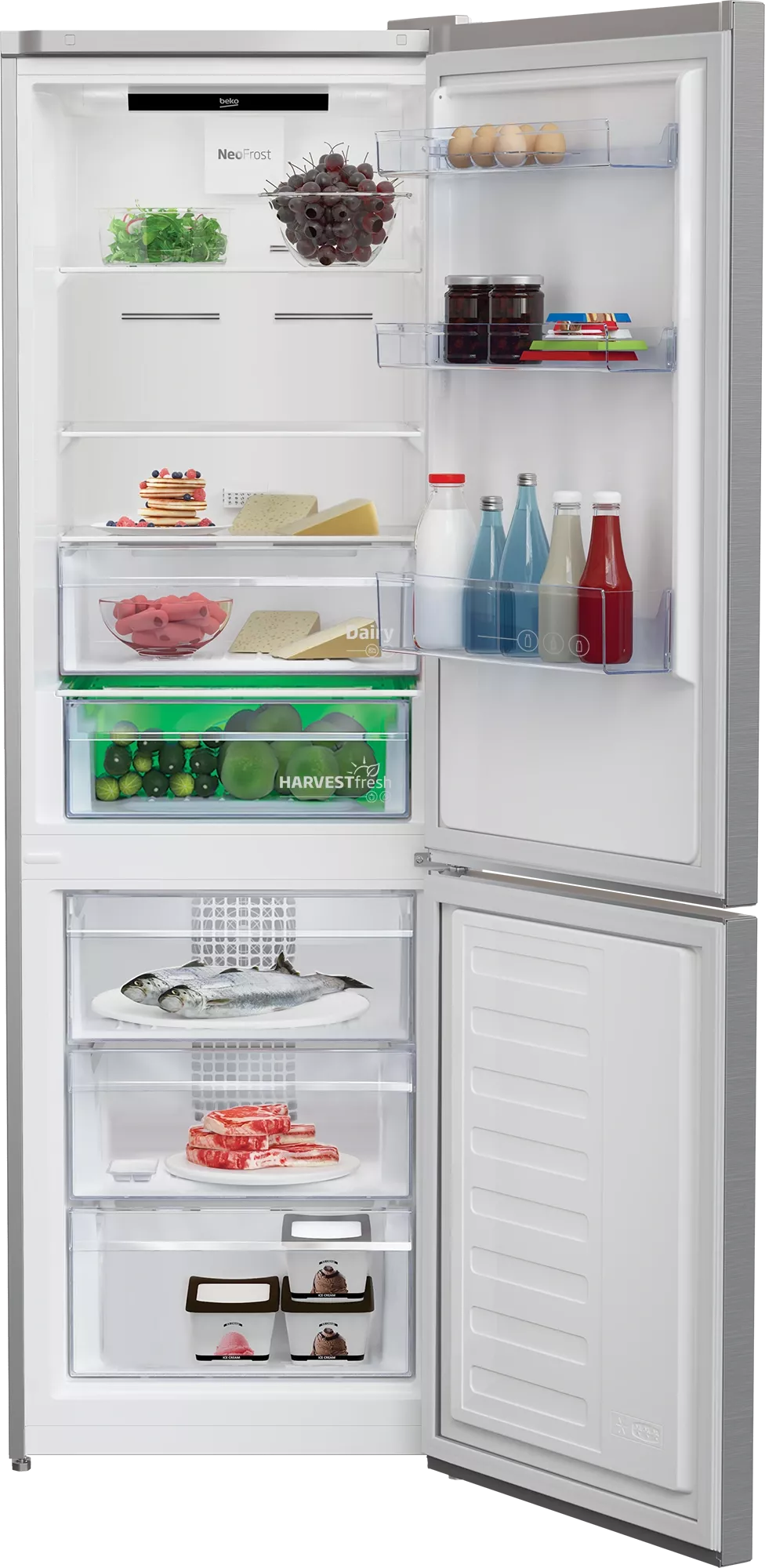 RCNE450SX Réfrigérateur  BEKO 450L  SILVER Combiné - 3