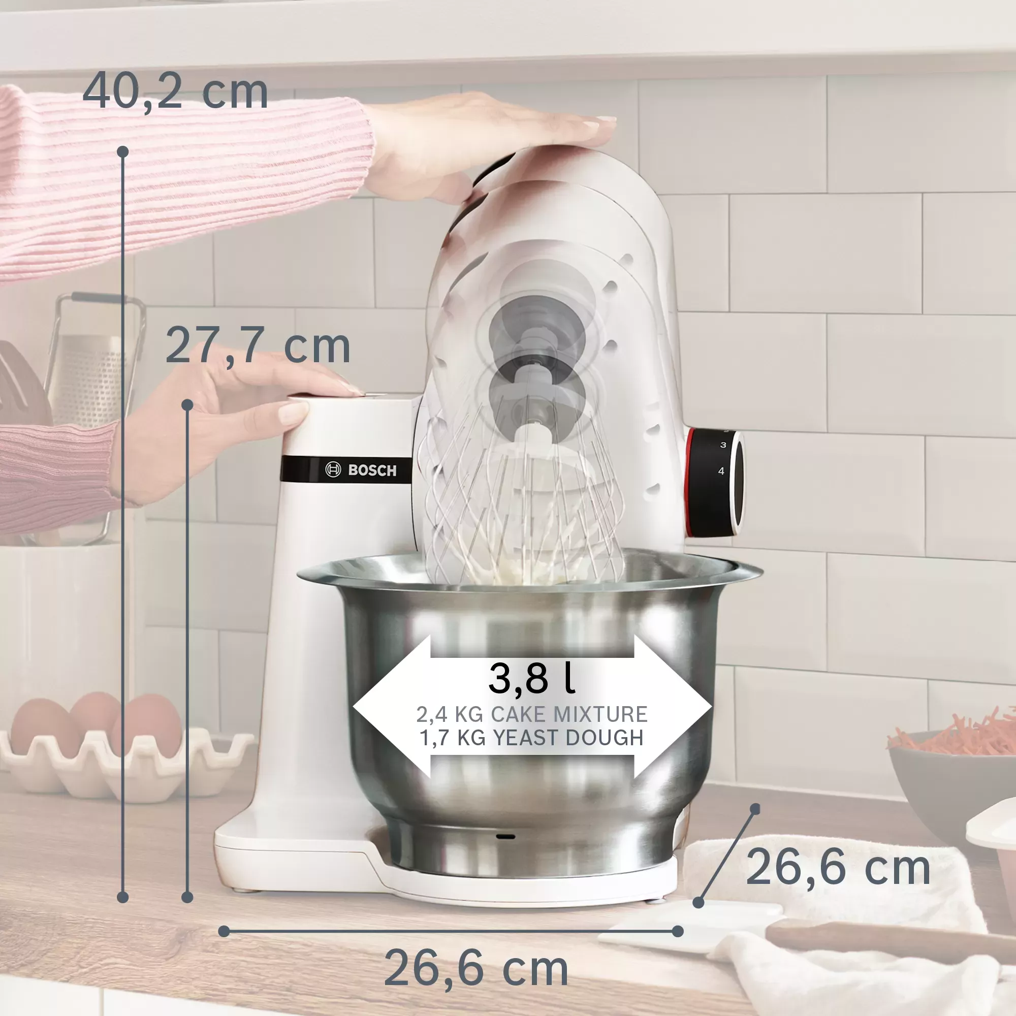 MUMS2EW00 PETRIN BOSCH 700W/3.8L/2KG/4 VITESSES - 5