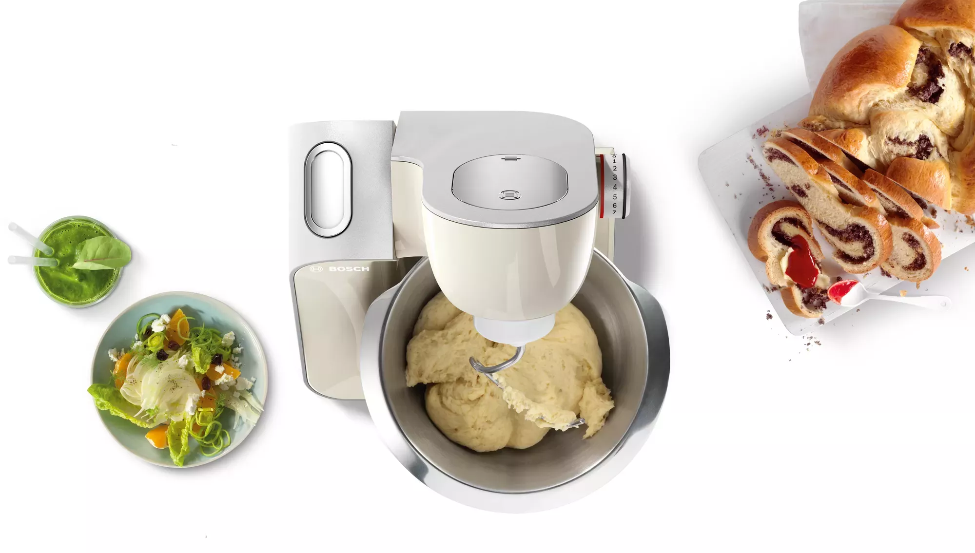 MUM58L20 PETRIN BOSCH 1000W 3.9L 7 Vitesses 2.7KG Inox - 2