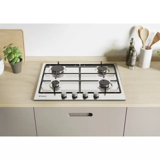 CHW6BRX Plaque CANDY 4 Feux 60cm Emaillées Inox - 1