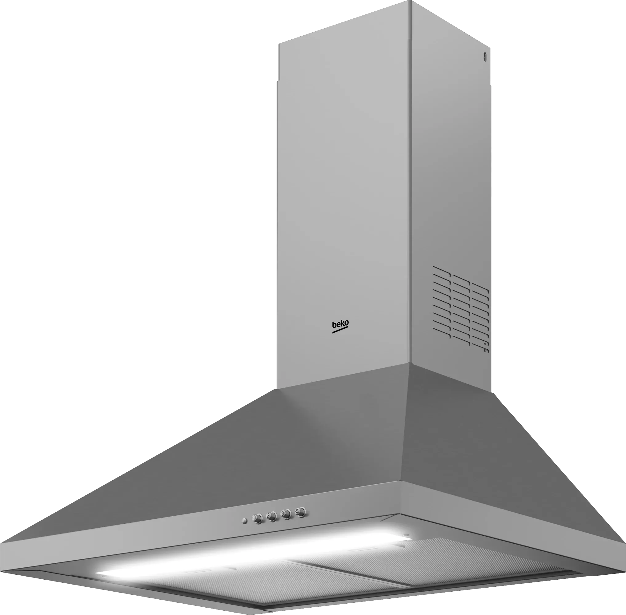 CWB6441XNHA HOTTE BEKO CHEMINE 60CM, FILTRE A CHARBON, INOX - 1
