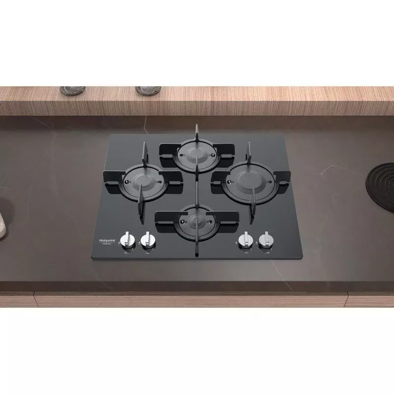 FTGHG641 D HA BK PLAQUE DE CUISSON ARISTON  4 FEUX 60CM VERRE NOIR - 1