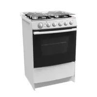 Cuisinière Maxwell 4 FEUX 60cm Fonte Ventilé Blanc