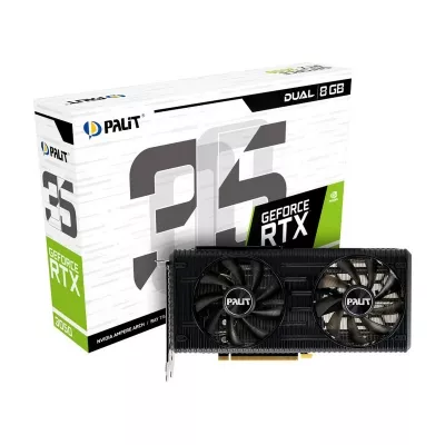 RTX-3050-LHR-Palit Palit GeForce RTX 3050 Dual (LHR) 8GB - 0