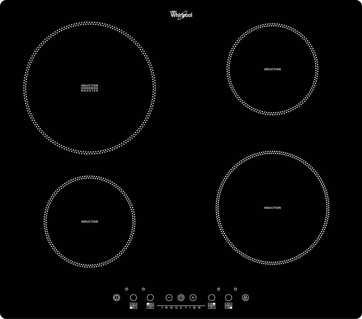 ACM838/NE PLAQUE WHIRLPOOL Elec 4 FEUX 60cm INDUCTION - 0