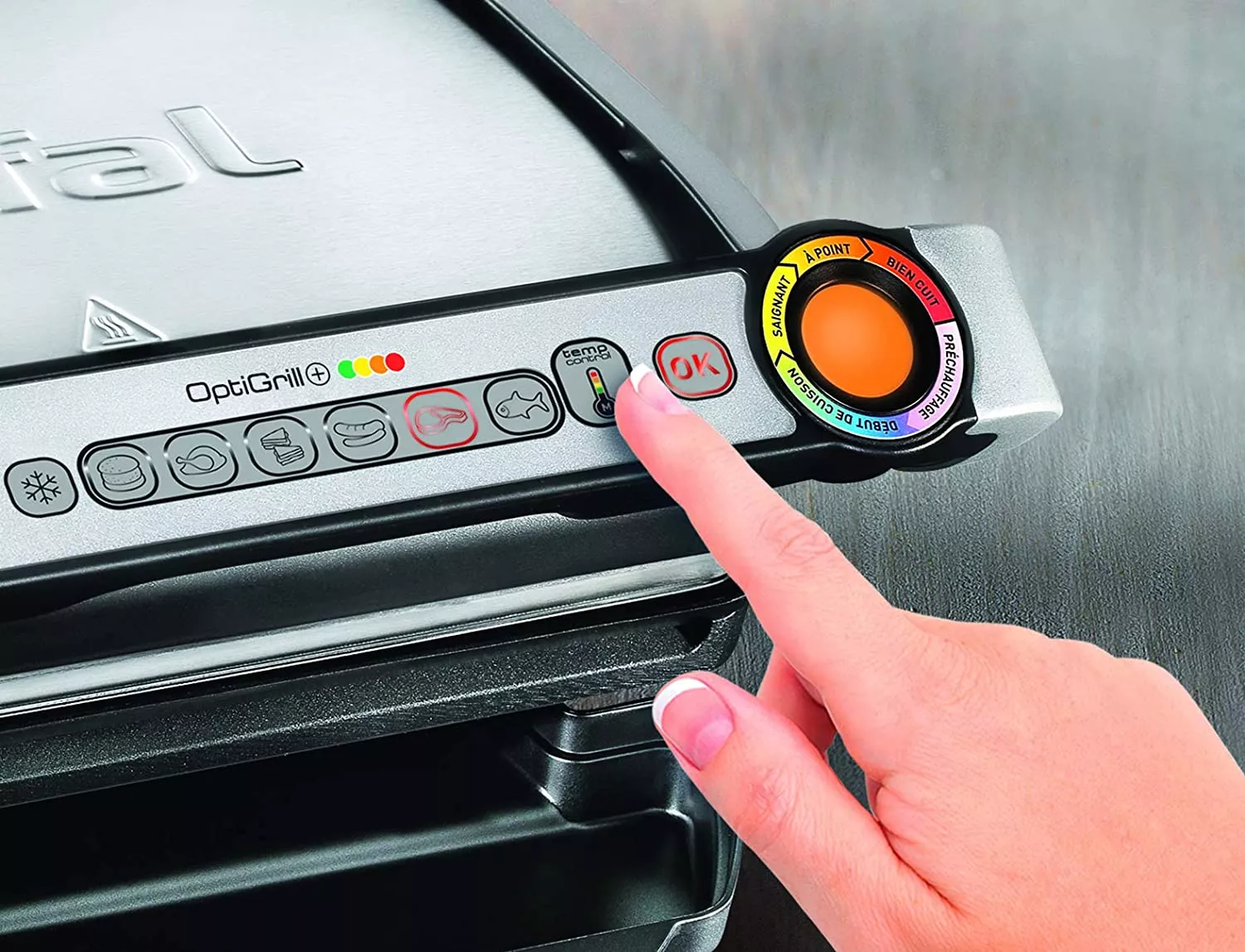 GC712D12 GRILLE A VIANDE TEFAL 2000w OPTIGRILL NEW - 6
