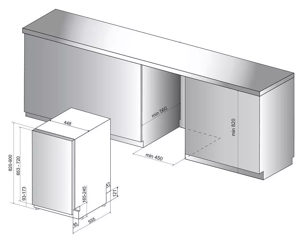 HSIC3M19C Lave Vaisselle hotpoint Intégrable 45Cm A+ 10C - 2