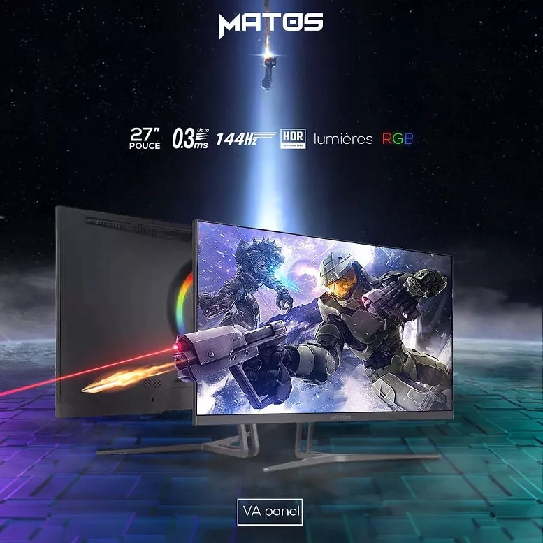 MSG270 Moniteur MATOS GAMING 27″ VA 0.3MS 144HZ RGB - 2