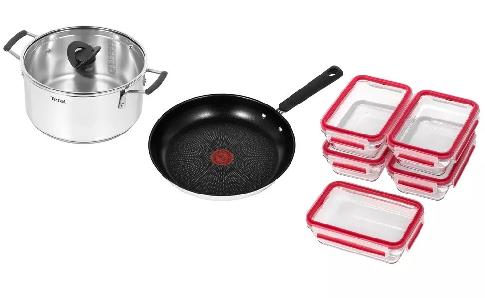 Poêles TEFAL Induction 9 Pièces Inox Verre - G737S325, Algérie