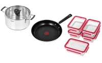 Poêles TEFAL induction 9 Pièces inox Verre